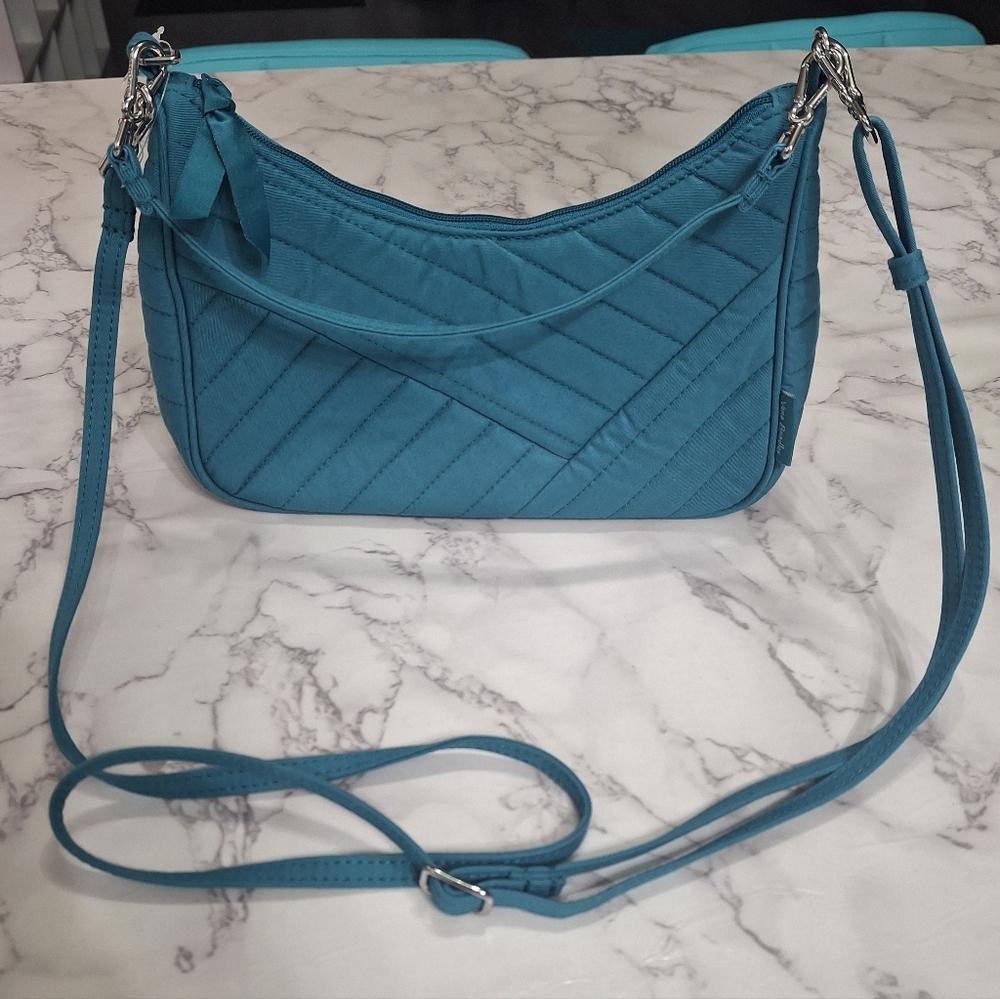 Teal Quilted Vera Bradley Crossbody Bag